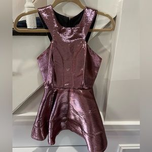 TopShop Pink Shimmer Skater Dress